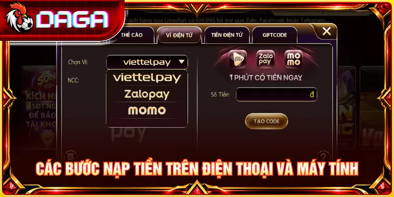 Hướng dẫn các bước nạp tiền trên điện thoại và máy tính chi tiết