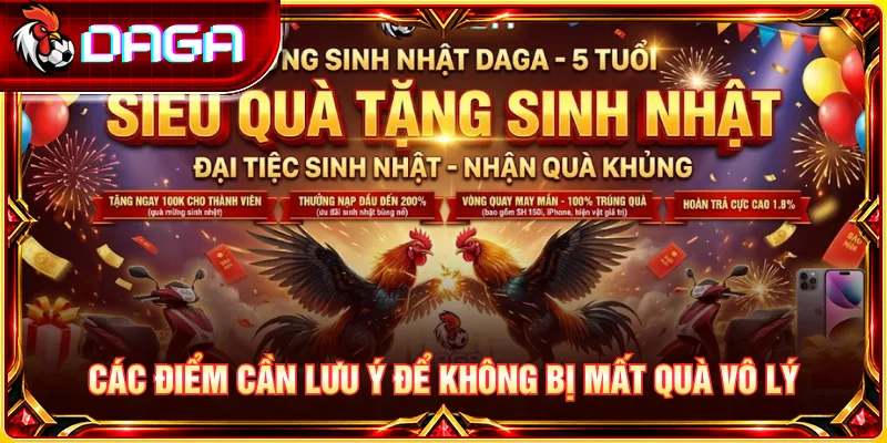 Top Chương Trình Khuyến Mãi Đá Gà Hot Nhất Tại Dagatructiep5.Io Lưu ý điều kiện nhận thưởng và thời hạn sử dụng để tránh mất quyền lợi.